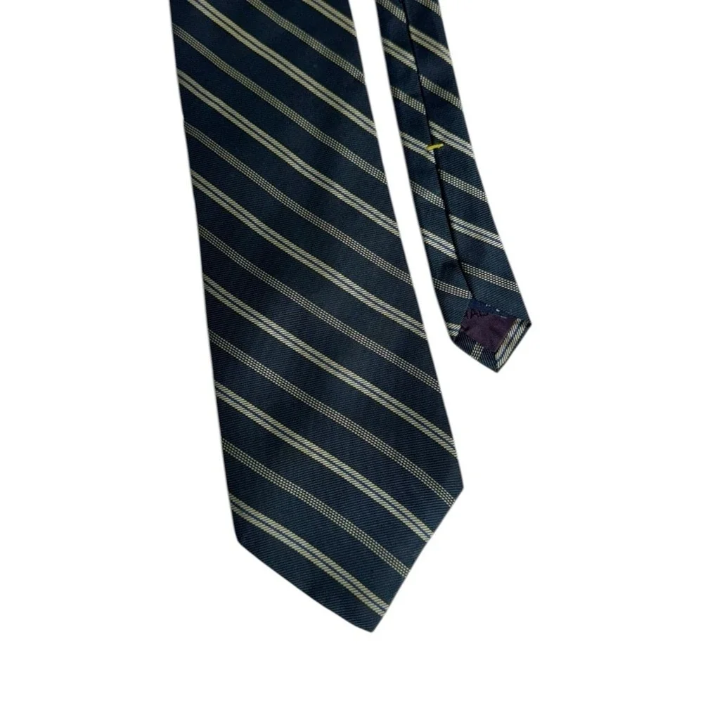 Nautica Mens Silk Tie Quiet‎ Luxury Old Money Preppy Striped Blue Formal Career